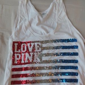 Victoria’s Secret (Pink) American flag style tank